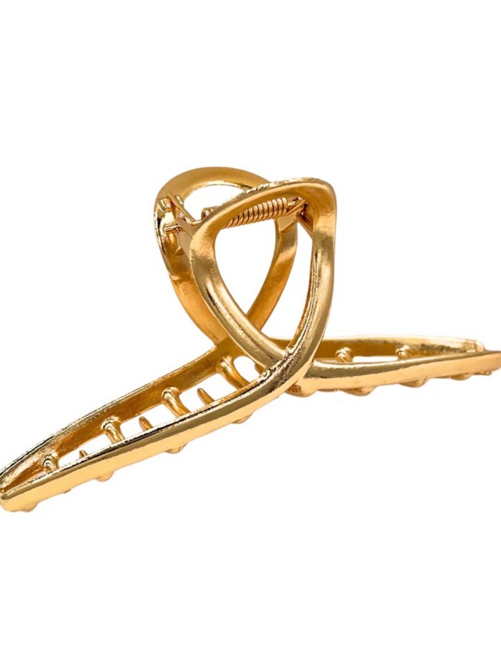 French Twist Hair Claw Clip | Elegant Gold Twisted Claw Clip